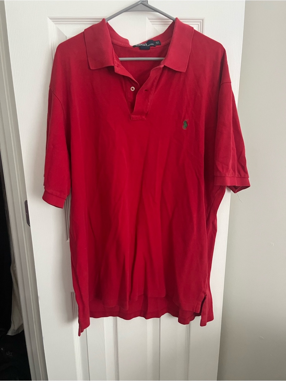 Ralph Lauren Men's Red Polo with Embroidered Logo